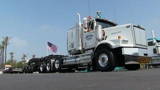 Piazza Trucking Western Star W4900SB "Rockstar" And 9-Axle Cozad Trailer "8 Ball" At TFK 2023