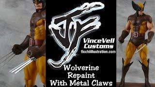 Bowen Wolverine Statue Repaint with Metal Claws