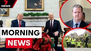 Trump's triumphant return, cop trial revelation, police walkout| 7NEWS