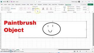 How to Insert a Paintbrush Object/ Picture in Microsoft Excel #tutorial #howto #msexcel