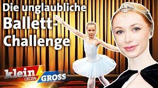 Wer schafft mehr einbeinige Ballett-Drehungen? Anna (11) vs. Primaballerina | Klein gegen Groß