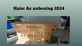 haier ac unboxing ️ Haier AC installation  higher new AC purchase 2024