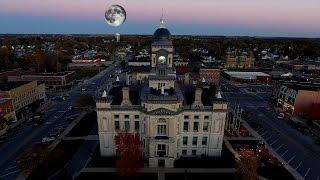 Frankfort Courthouse, Old Stoney, & Super Moon  "Bad Moon Rising"  by CCR