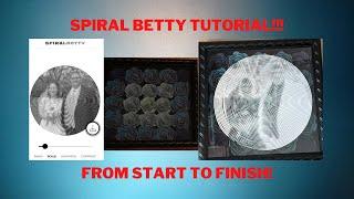 Spiral Betty Artwork Tutorial Shadowbox Application - How to from Start to Finish Product!