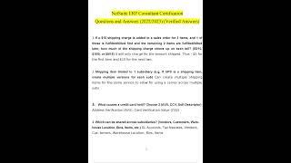 NetSuite ERP Consultant Certification docx Questions with 100% Correct Answers UPDATED 2022