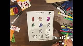 Super Speedy Numbers Coloring | 1 to 12 | Learn Numbers | Learn Colors | Dao Dao TV