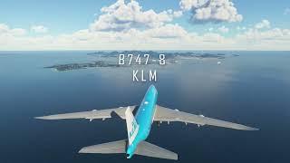 Landing at Princess Juliana International Airport (TNCM) - Sint Maarten - B747-8 KLM - MSFS2020