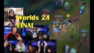 Reactions to T1 winning Worlds | Worlds 2024