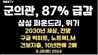 군의관, 87% 급감 / 삼성파운드리, 위기 / 콜레스트롤 통념, 격파 / 2030년 세상 / 구글 야심작, 노트북LM  / 건보지출 10년, 2배   9.28토 [공병호TV]