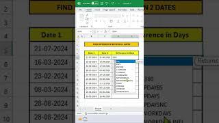 200. Excel Interview Question #200 Difference in days between 2 dates