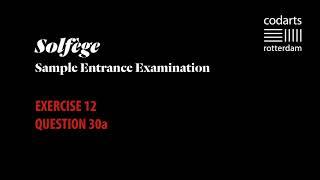 Solfège - Sample Entrance Examination - Exercise 12.30a