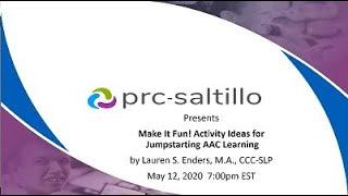 Make it Fun: Activity Ideas for Jumpstarting AAC Learning