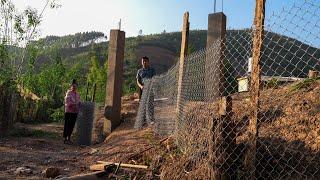 Completed Gate Column, Building a Strong Fence | Family Farm