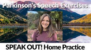 6/21/2024 Parkinson's Speech Exercises: Colorado SPEAK OUT! Therapy & Research Center