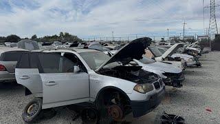 Tour of European Car Section At Picknpull Junkyard in Stockton California