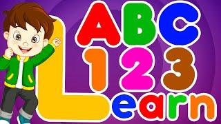 ABC and 123 Learning Videos For Toddlers | ABC Phonics Song For Toddlers | Numbers Song For Kids