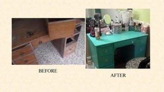 How I Refinished My Vanity/Desk