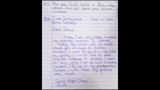 How to write diary entry on how you spent your summer vacation l l #diaryentry #learnwithme