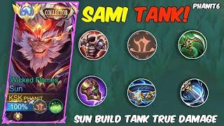 SUN TANK  DARK SYSTEM NO MAGE VS. GATOTKACA EXP LANE - TOP GLOBAL SUN BUILD DAMAGE ~ MOBILE LEGEND