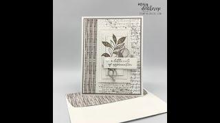 Stampin Up//Textured Notes//Elements of Text//Thank You//Woven Textures DSP//CAS//Online Exclusives