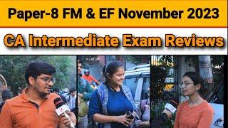 CA Intermediate November 2023| Exam Review | F M & Economics for Finance #castudents #caexams #icai