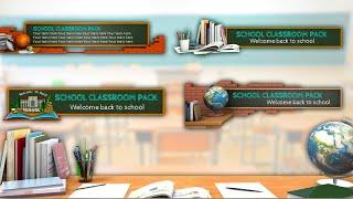 Back To School Green Screen Lower Thirds + Overlay | School Green Screen Lower Third Templates