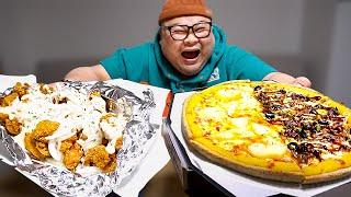 김치랑 피자~파인애플 올라간 피자 좋아하세요?밥반찬으로 좋아요│Pizza and pasta Mukbang Eatingshow