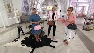 Patricia Nash Leather Embossed Woven Frame Bag - Gracchi on QVC