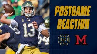 Notre Dame football vs. Miami University RedHawks postgame reaction show | Irish win 28-3