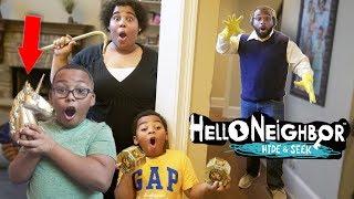 (Finding the Golden Unicorn) Hello Neighbor Hide & Seek in Real Life!