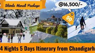 Shimla & Manali Tour Package: 4 Nights 5 Days from Chandigarh - Explore Himachal at the Best Price!