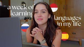 a week of language learning in my life ⭐️ spanish, russian & indonesian