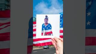 Simone Biles gymnastics routine made with 150 paper cutouts #simonebiles #olympics #gymnast