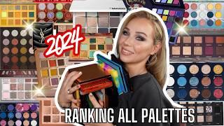 RANKING ALL EYESHADOW PALETTES I'VE TRIED IN 2024