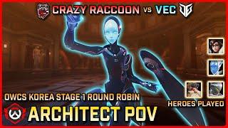 [ Architect ] Crazy Raccoon vs VEC | Round Robin | OWCS Korea Stage 1