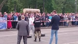 Силовой экстрим "KARELIA STRONG" Александр Одинаев. Бревно