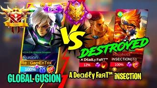 MY GUSION DESTROYED A Deɑdℓy FaяT™ & iNSECTION ? | GamEnTrix | MOBILE LEGENDS