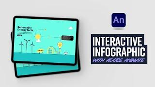 Learn how to create an interactive infographic using Adobe Animate