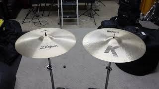 Zildjian 19 A Medium Thin Crash vs Zildjian 19 K Dark Thin Crash