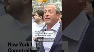 New York City Comptroller Brad Lander speaks after iCE arrest