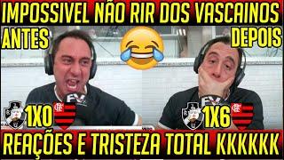 IMPOSSIVEL NÃO RIR! VASCO 1X6 FLAMENGO "REAÇÕES E TRISTEZA TOTAL DOS VASCAINOS" GOLEADA HUMILHANTE