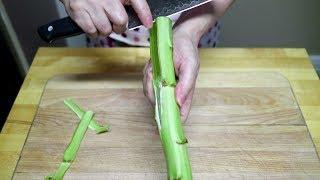 凉拌香莴笋！！How to prepare Celtuce! (Chinese Lettuce)