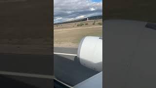 Airbus takeoff Madrid to New York