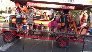 Beer Bike - Pedal powered music bar. Velobar in Madrid, Spain