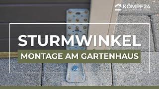 Montage Sturmwinkel | Gartenhaus sturmsicher