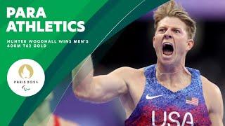 Hunter Woodhall Wins Gold For The USA In The Men's 400m T62 Final 