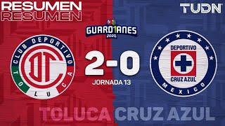 Resumen y goles | Toluca 2-0 Cruz Azul | Guard1anes 2020 Liga BBVA MX - J13 | TUDN