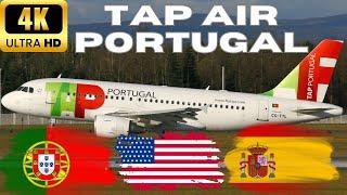 【4K】TAP Air Portugal: Washington D.C. to Lisbon & Madrid - Airbus A321neo - Economy Class - 60 fps