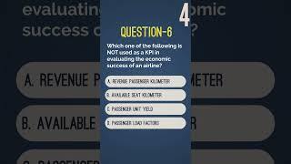 Q6.KPI1. Which KPI not used for airline success? #airline #airline metrics #airline finance