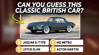 89% WILL FAIL This British CLASSIC Car Quiz! 